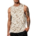 thumbnail image 2 of Sleeveless Shirts for Men Workout Tank Top Cotton Gym Muscle Shirt Moisture Wicking Athletic Summer Sleeveless Camo Top Complexion 5XL, 2 of 7
