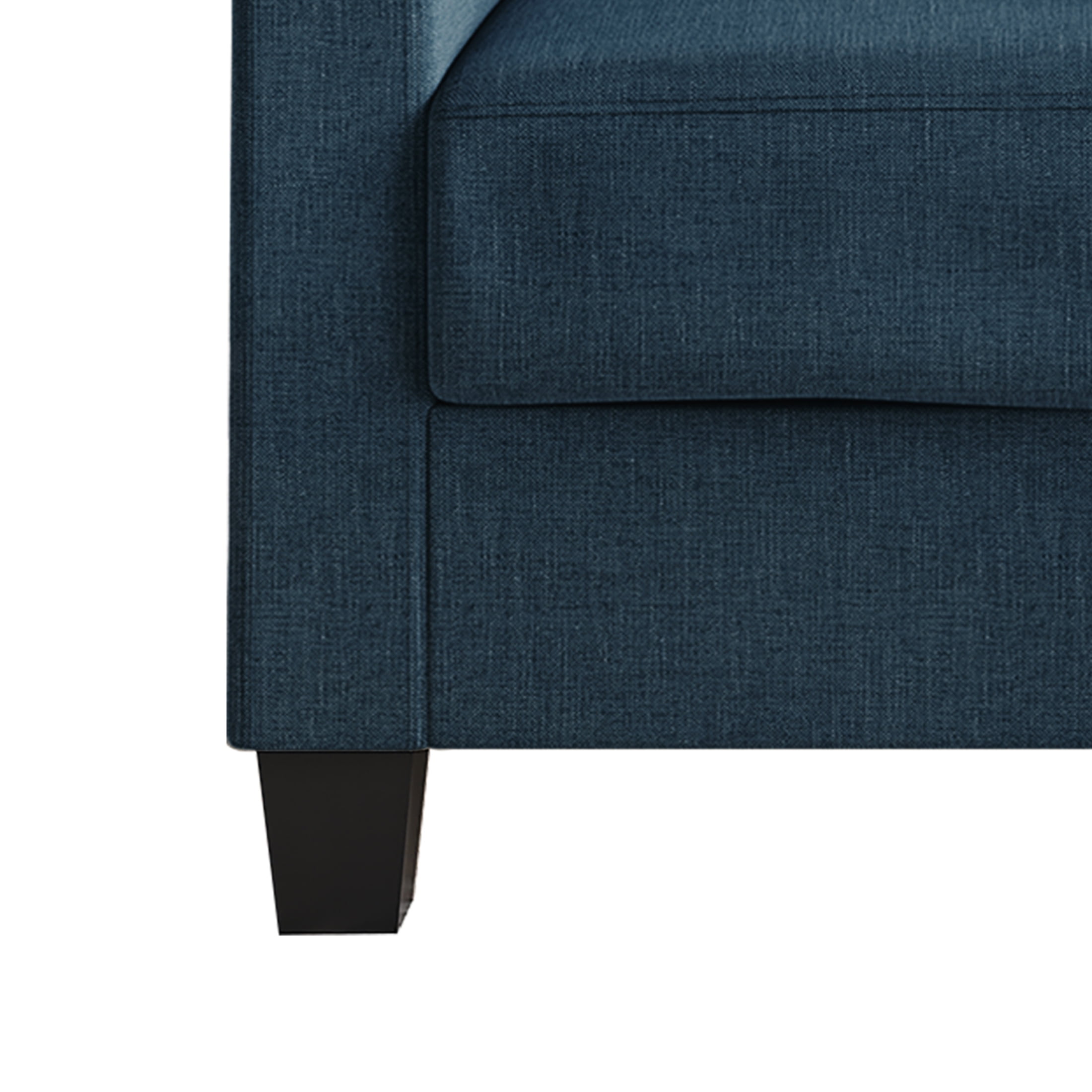 Castle Place Contemporary Linen Upholstered Sofa, Blue