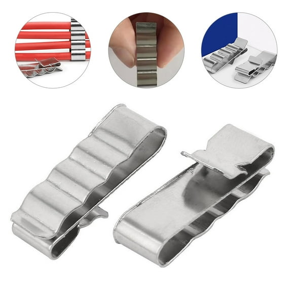 UPOUART 30Pcs Metal Cable Clamp for Homeowners and Businesses Solar Compatible 1.24X0.39X0.28In