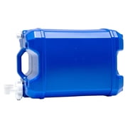 WaterPrepared ReadyJug 7 Gal Stackable Water Storage Container with Spigot, Blue, 2 Pack