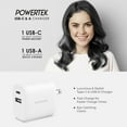 thumbnail image 5 of Liquipel Powertek Woven 20W Combo Wall Charger - White, 5 of 8