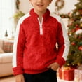 thumbnail image 6 of Warm and cozy hoodies for kids are here just in time for the holiday season! Featuring adorable patchwork designs, these versatile pullovers are for both boys and girls.,170,Red, 6 of 10