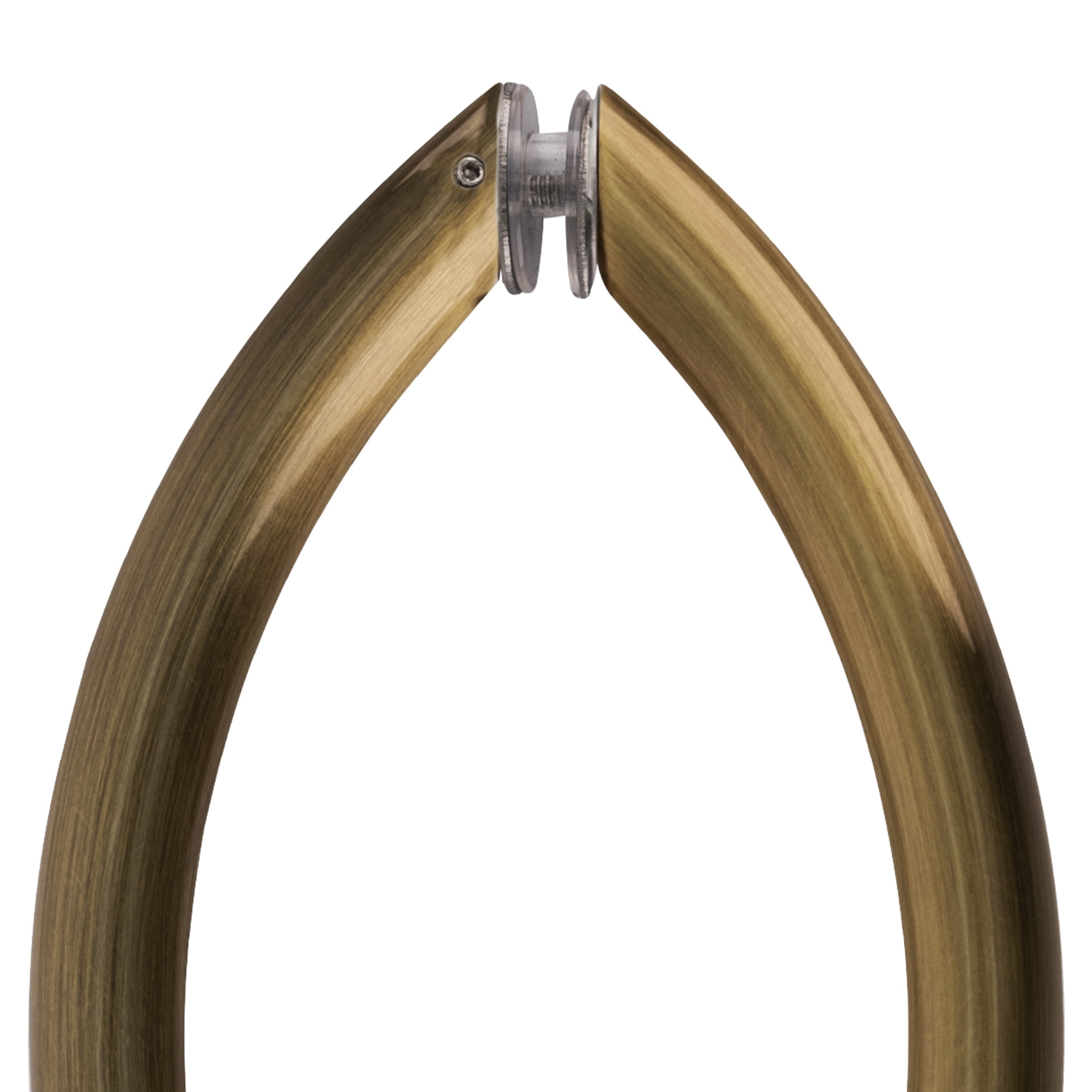 CRL CSH8X8ABN Antique Brushed Nickel 8" Crescent Style Back-to-Back Pull Handles Without Metal Washers