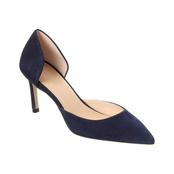 Stuart Weitzman Mara 75 Dorsay Suede Pump, 8, Blue