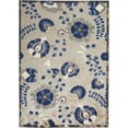 thumbnail image 2 of Nourison Aloha Indoor/Outdoor Natural/Blue 5'3" x 7'5" Area Rug, (5x7), 2 of 11