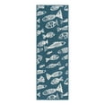 thumbnail image 2 of Unique Loom Outdoor Coastal Collection Area Rug - Whish (2' x 6' 1" Runner Blue/Ivory), 2 of 11