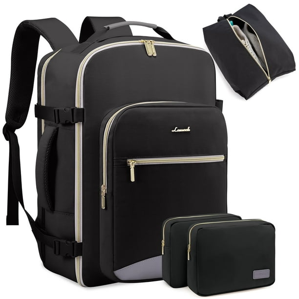 Mochila de viaje para portátil LOVEVOOK 50 L impermeable 46 cm negra