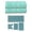 Turquoise, variant on Home Weavers Classy Bath Mat 100% Soft Cotton Super Absorbent 2 Pcs Bath Towel Set & 2 Pc Bath Rug Combo, Machine Washable & Non Slip (Set of 4), Ivory
