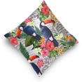 thumbnail image 5 of GZHJMY Throw Pillow Covers Toucan Hibiscus Tropical Vivid Pillowcase Sofa Decor Housewarming Gift 16" × 16", 5 of 6