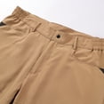 thumbnail image 4 of UVEASISHA Men's Hiking Cargo Shorts Zipper Multi Pocket Outdoor Travel Shorts Button Elastic Waist Summer Short Pants for Fishing Camping Khaki L, 4 of 9