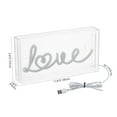 thumbnail image 3 of Love 11.88" X 5.88" Contemporary Glam Acrylic Box USB Operated LED Neon Light, Red, 3 of 7