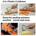 thumbnail image 5 of Snmubt Multi Potato Peeler Multi Double Knife Peeler Vegetable Cutter Slicers For Carrot Potato Melon Gadget Vegetable Fruit (Green), 5 of 9