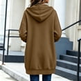 thumbnail image 6 of Fewfanhot Womens Fall Outfits Winter Long-Sleeve Hooded Quarter-Zip Casual Jacket with Pockets, 6 of 7