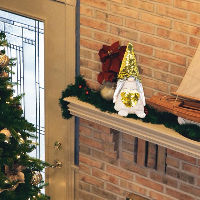 Adornos creativos sin rostro para ancianos accesorio de lentejuelas brillantes para Wdftyju mesa vestidor de ventana decoración de fiesta de Navidad artesanías decorativas