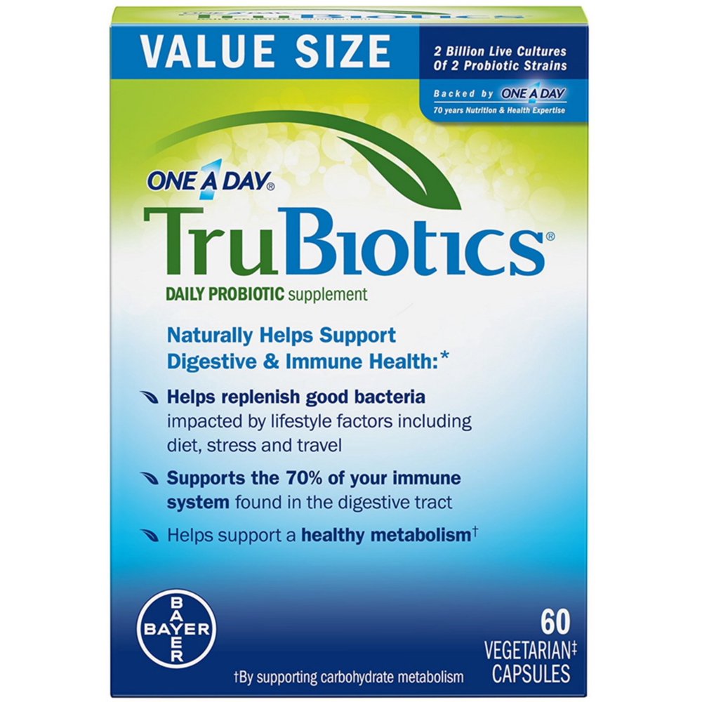 TruBiotics Oneaday Daily Probiotic Supplement 60 ea (Pack of 2