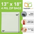 thumbnail image 2 of PSBM Clear Reclosable Zipper Bags 13" x 18" 4 Mil Reseal Poly Bags for Industrial and Household Use 2000 Pieces, 2 of 5