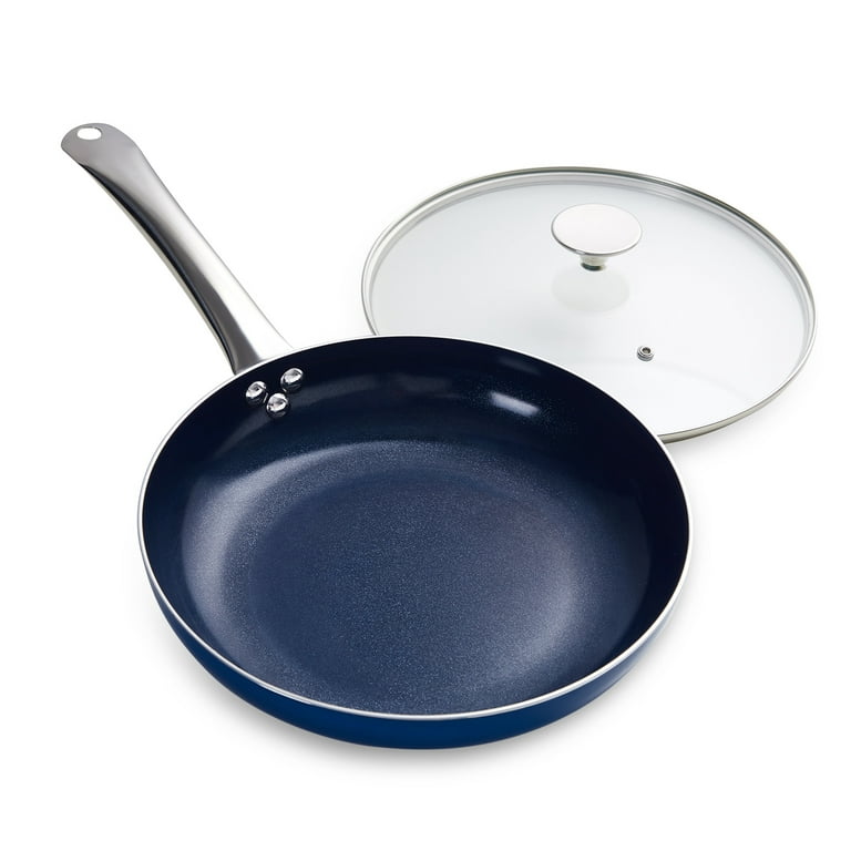 MICHELANGELO Cast Iron Skillet, 10 Inch Cast Iron Skillet With Lid