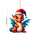 thumbnail image 3 of Adornos Navideños De Dragón Estatua de bebé dragón acrílico hecho a mano figuras de dinosaurios dibujos animados (naranja), 3 of 6