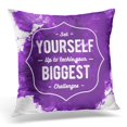thumbnail image 1 of EREHome Biggest Grunge Concept with Inspiration Phrase Creative Motivation Quote Courage Throw Pillow Case Pillow Cover Sofa Home Decor 16x16 Inches, 1 of 1
