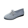 thumbnail image 2 of BRGZLK Flat Round Toe Weave Shallow Cut Hollow Breathable Sleeve Sole Work Shoes, 2 of 7