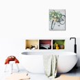 thumbnail image 6 of Soothing Beach & Bicycle Canvas Art Aqua Blue Seascape Wall Décor, Ideal for Coastal Home, Bathroom, Bedroom, 12x16 Inch, Framed, 6 of 7