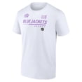 thumbnail image 2 of Men's White Columbus Blue Jackets NHL Hockey Fights Cancer T-Shirt, 2 of 3