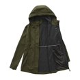 thumbnail image 3 of Vinsonshop Rain Jacket for Women Long Raincoat Womens Windbreaker Jacket with Hood Womens Jacket with Hood Casual Outerwear Travel Jacket Outdoor Jacket Green M, 3 of 9