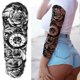 thumbnail image 1 of Cráneo Guerrero Tatuajes Temporales Manga Para Hombres Mujeres Adultos Realista Falso Tatuaje Pegatina Negro León Soldado Grande Tatoos, 1 of 4