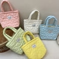 thumbnail image 5 of Candy-colored cotton handbag, fashionable and simple, student hand-carried lunch bag, 5 of 5