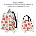 thumbnail image 2 of ALAZA Backpack Set Strawberry Red Elementary School Bags Student BookBag with Lunch Bag, 2 of 6