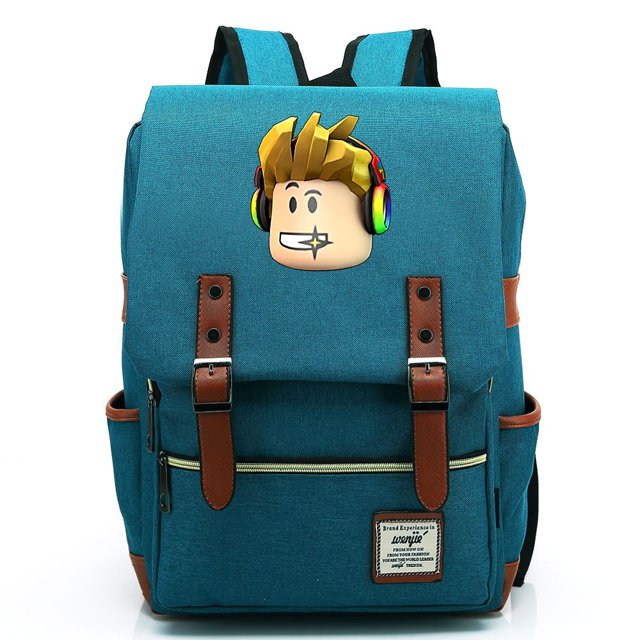 ROBLOX-Bolso escolar para estudiantes de escuela primaria y secundaria, mochila con hebilla de cinturón informal para hombres y mujeres, juego Popular y a la moda
