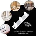 thumbnail image 4 of 10 Pieces Sliding Closet Door Bottom Guide Plastic Floor Guide Track Floor Mount Guide Bypass Door Floor Guide 4-3/16, White, 4 of 7