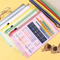 thumbnail image 4 of A3 A4 A5 A6 Portable Zipper File Bag Transparent Single-layer Mesh Student Test Paper Data Storage Bag Office Files Stationery A3-yellow, 4 of 6
