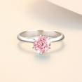 thumbnail image 4 of 1 to 3 Carat D Color VVS1 Moissanite Diamond Rings for Women, S925 Sterling Silver 18K Gold Plated Pink Engagement Rings for Women - Wedding Valentine's Day Birthday Gift with Certificate, 4 of 8