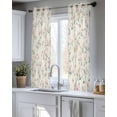 thumbnail image 5 of Spring Floral Sheer Curtains 39 Inch Length 2 Panels Set for Living Room/Bedroom, Watercolor Flowers Leaves Tree Branches Beige Kitchen Curtains Grommet Curtains Window Treatments 27.5"x39"x2, 5 of 7