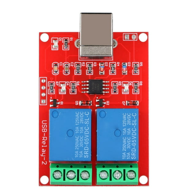 Module de Commutateur USB, Relais de Commutateur Intelligent USB à 2 Canaux 5V pour Ordinateur
