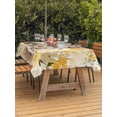 thumbnail image 2 of Easter Bunny Outdoor Tablecloth - 54x80 Inch Rectangle Dining Table Cover, Spring Yellow Floral Rabbit Scarf Botanical Waterproof Outdoor Table Cloth with Umbrella Hole & Zipper for Picnic/Patio, 2 of 7