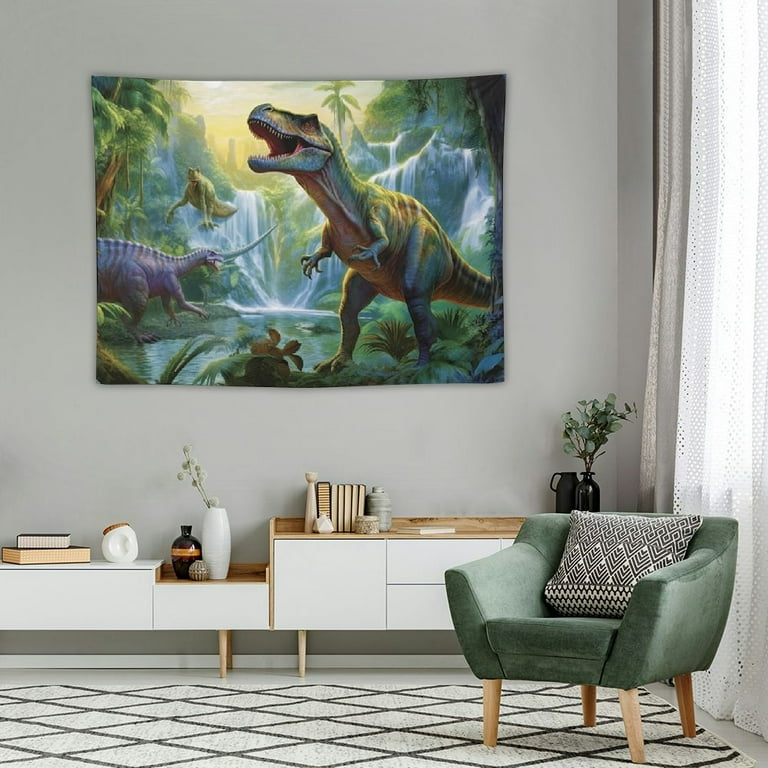 COMIO Dinosaur Tapestry for Boys Room Decor Jurassic Wild Anicient Animals Wall Tapestry Nature Forest Fairytales Dinosaur Tapestry Wall Hanging for Bedroom Living Room Dorm Room Walmart