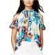 thumbnail image 1 of Rachel Roy Blusa de punto floral para mujer, azul, XS, 1 of 2