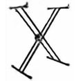 thumbnail image 3 of Rockville RKS30X Double X Braced Keyboard Stand, 132 lbs Capacity, Push-Button Lock, Circular Tubes, Portable, Sturdy, Foldable, for Musicians and DJs, 3 of 4