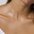 thumbnail image 2 of Turandoss 14K White Gold Plated Dainty Tiny Sideway Cross Choker Pendant Necklace for Women Simple Jewelry Trendy Personalizedt First Communion Christian Religious Gifts for Her Girls, 2 of 7