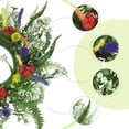 thumbnail image 2 of Unique Bargains Colorful Flower Front Door Wreath Farmhouse Spring Summer Decor Green 14", 2 of 7