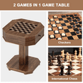 thumbnail image 3 of Soges Multifunctional Game Table Octagonal Chess Table with Drawers Wood Table with Chessboard(No chess pieces), 3 of 5