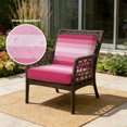 thumbnail image 2 of Outdoor Patio Cushion Covers 4 Pack Pink Patio Chair Cushion Covers with Ties and Zipper Gradient Stripes Modern Waterproof Outdoor Seat Cushion Covers for Patio Furniture 22"x22", 2 of 9