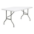 thumbnail image 1 of Bowery Hill Plastic/Metal Blow Molded Folding Table in Granite White, 1 of 5