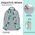 thumbnail image 3 of Bichon Dog Blue Florals Backpack for School,Cute School Bag,Schoolbag with Adjustable Shoulder Straps & Padded Back,15.3"x11"x6.7", 3 of 3