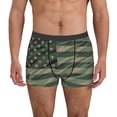 thumbnail image 2 of KLL Jungle Green Camo USA Flag Men's Cotton Boxer Briefs Underwear-XX-Large, 2 of 7