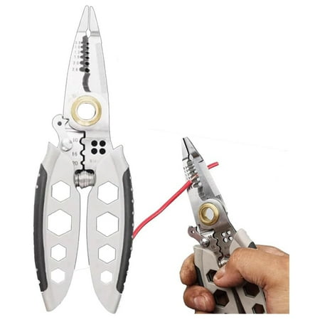 

WDOEID 7 Inch Multipurpose Wire Stripper Tool Gift Heavy Duty Multi Purpose Electrical Wire Stripping Tool Wire Strippers And Crimping Tool For Stripping Cutting And Crimping