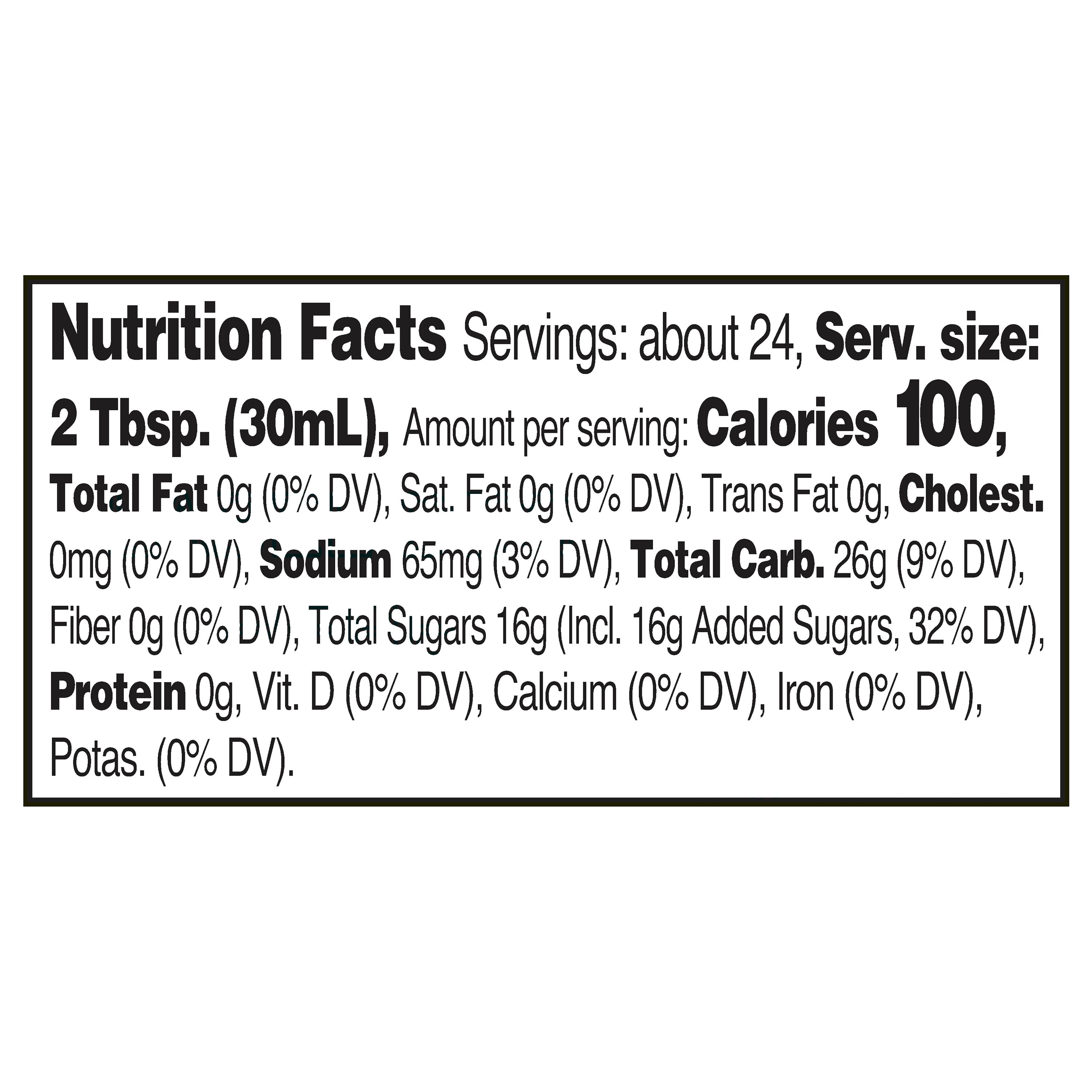 Great Value Butter Flavor Syrup, 24 fl oz