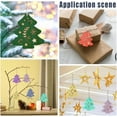 thumbnail image 5 of 12 Sets 2.7 Inch Christmas Tree Unfinished Hanging Wood Cutout Blank Wood Slices Gift Tags Wooden Tag with Jute Rope Ornaments Crafts Thanksgiving Wedding Birthday Party Mixed Color 12sets, 5 of 9